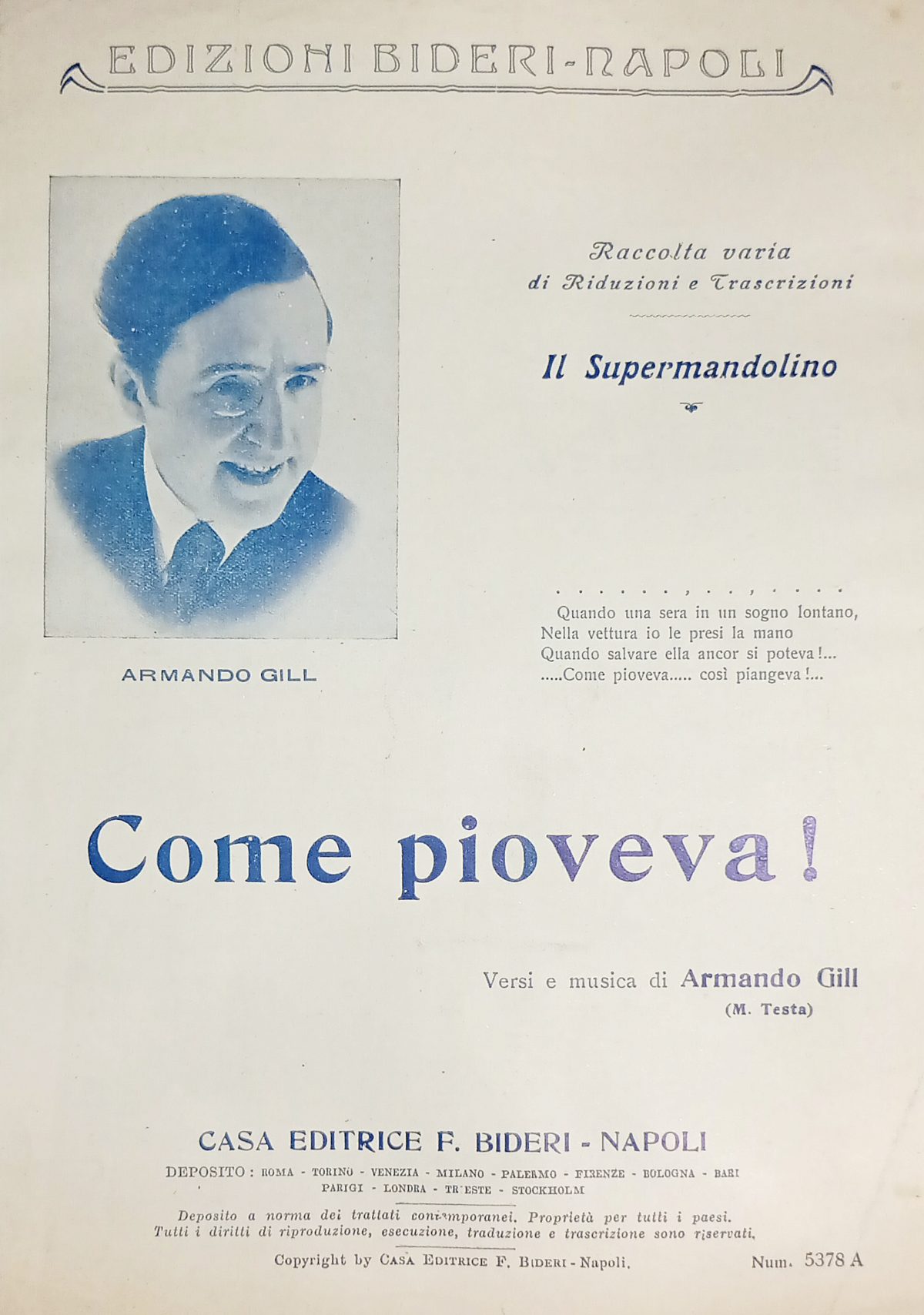 Armando GIll, come pioveva