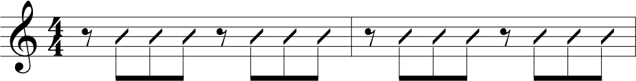 il pattern ritmico del samba cançao